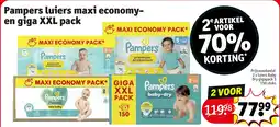 Kruidvat Pampers luiers maxi economyen giga XXL pack aanbieding