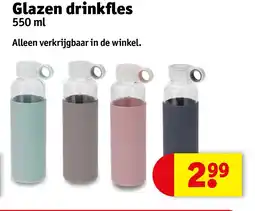 Kruidvat Glazen drinkfles aanbieding