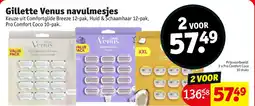 Kruidvat Gillette Venus navulmesjes aanbieding