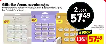 Kruidvat Gillette Venus navulmesjes aanbieding