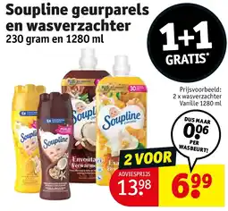 Kruidvat Soupline geurparels en wasverzachter aanbieding