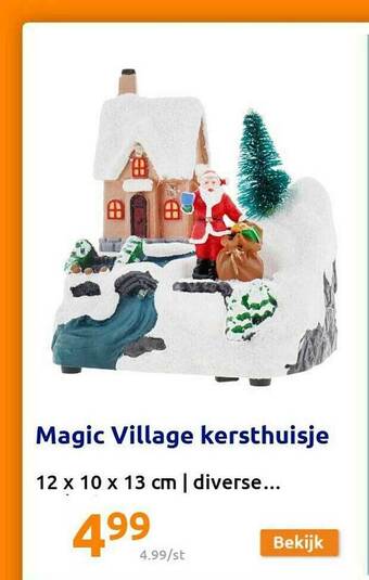 Action Magic Village Kersthuisje aanbieding