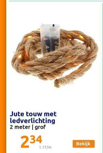 Action Jute Touw Met Ledverlichting aanbieding