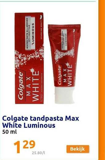 Action Colgate Tandpasta aanbieding