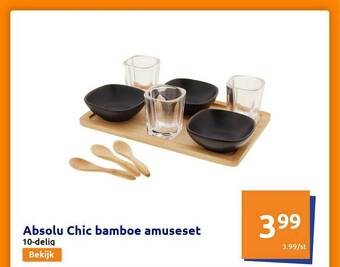 Action Absolu Chic Bamboe Amuseset aanbieding
