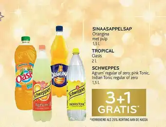 Alvo Sinaasappelsap, Tropical, Schweppes aanbieding