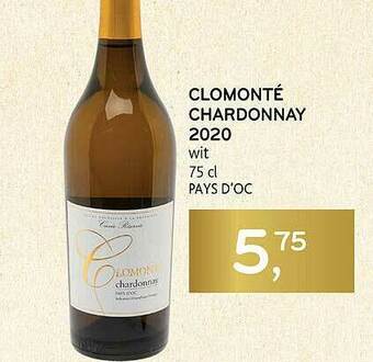 Alvo Clomonté Chardonnay 2020 aanbieding