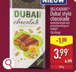ALDI Delicadore dubai style chocolade aanbieding
