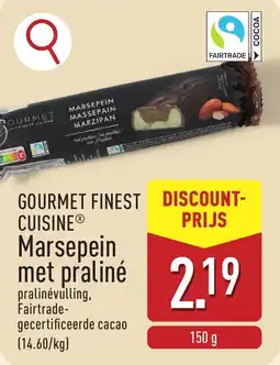 ALDI Gourmet finest cuisine marsepein met praliné aanbieding