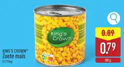 ALDI King's crown zoete maïs aanbieding