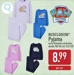 ALDI Nickelodeon pyjama aanbieding