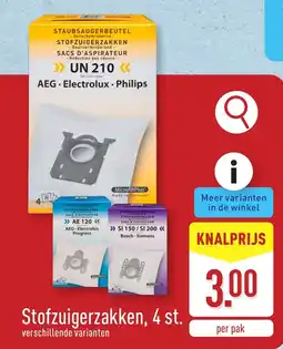 ALDI Stofzuigerzakken aanbieding