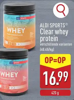 ALDI Aldi sports clear whey protein aanbieding