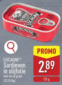 ALDI Cocagne sardienen in olijfolie aanbieding