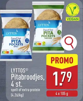 ALDI Lyttos pitabroodjes aanbieding