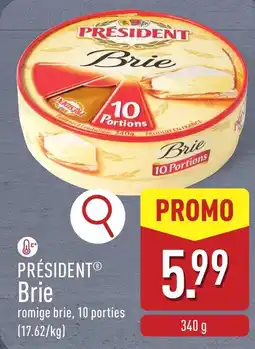 ALDI Président brie aanbieding