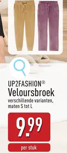 ALDI Up2fashion veloursbroek aanbieding