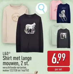 ALDI L&D Shirt met lange mouwen, aanbieding