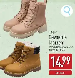 ALDI L&D Gevoerde laarzen aanbieding
