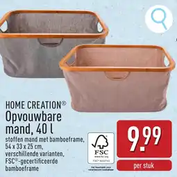 ALDI Home creation opvouwbare mand aanbieding