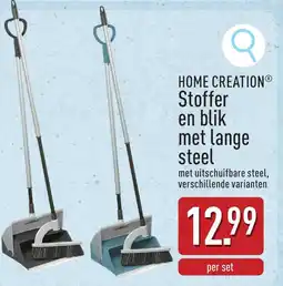 ALDI Home creation stoffer en blik met lange steel aanbieding