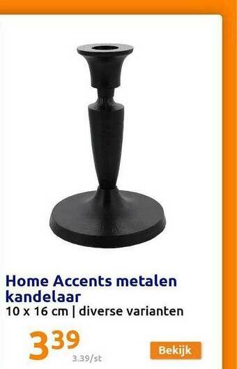 Action Home Accents Metalen Kandelaar aanbieding