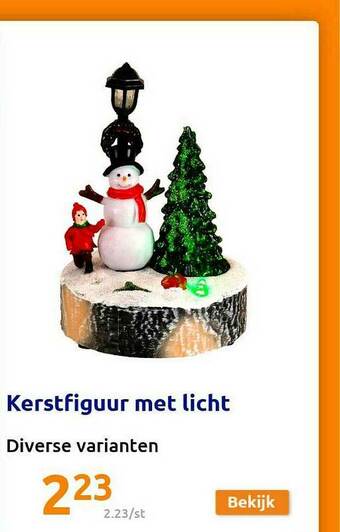 Action Kerstfiguur Met Licht aanbieding