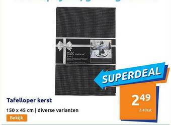 Action Tafelloper Kerst aanbieding