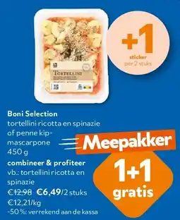 OKay Boni Selection tortellini ricotta en spinazie aanbieding