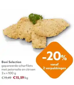 OKay Boni Selection gepaneerde scharfilets met peterselie en citroen aanbieding