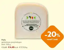 OKay Polle geitenkaas jong belegen blok 250 g aanbieding
