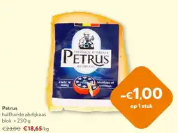 OKay Petrus halfharde abdijkaas blok ± 230 g aanbieding