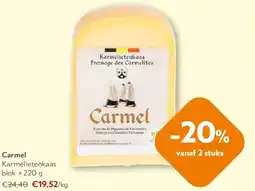 OKay Carmel Karmelietenkaas blok ± 220 g aanbieding