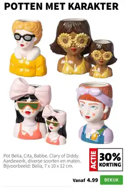 Intratuin Pot Belia, Cita, Babbe, Clary of Diddy aanbieding