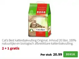 Intratuin Cat's Best kattenbakvulling Original aanbieding