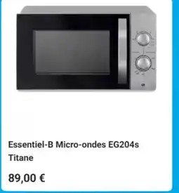 Krëfel Essentiel-B Micro ondes EG204s Titane aanbieding