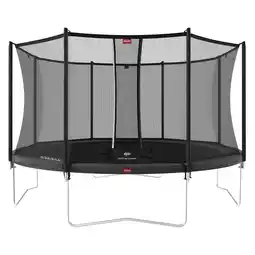Decathlon Trampoline + Veiligheidsnet BERG Favorit Regular Rond 430 Zilvergrijs aanbieding