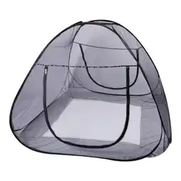 Decathlon Deryan Bedtent Pop-Up - Muskietennet - 200x180cm - Zwart aanbieding