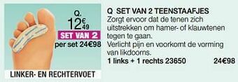 Damart Set van 2 teenstaafjes aanbieding