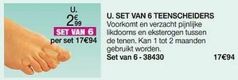 Damart Set van 6 teenscheiders aanbieding