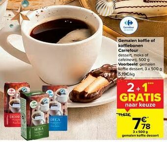 Carrefour Market Gemalen koffie dessert aanbieding