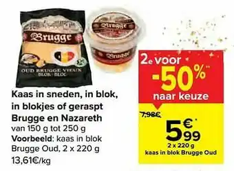 Carrefour Market Kaas in blok brugge oud aanbieding