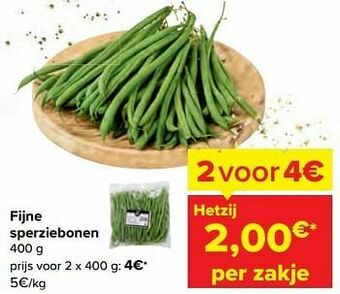 Carrefour Market Fijne sperziebonen aanbieding