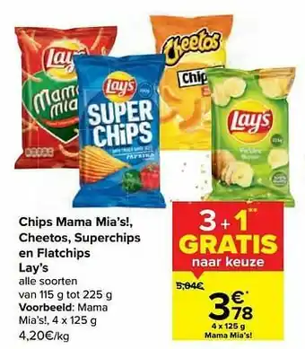 Carrefour Market Chips mama mia’s! aanbieding