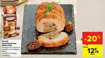 Gevuld kalkoengebraad maître coq