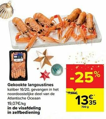 Carrefour Market Gekookte langoustines aanbieding