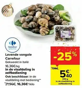 Levende vongole carrefour