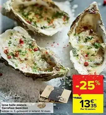 Ierse holle oesters carrefour selection
