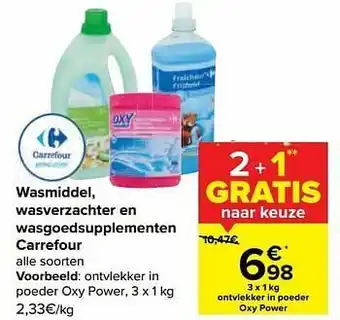 Carrefour Market Ontvlekker in poeder oxy power aanbieding