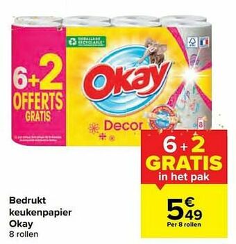 Carrefour Market Bedrukt keukenpapier okay aanbieding